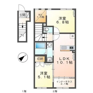 フィールドフォックス7【2階】の間取り