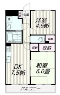 2DKの間取り画像