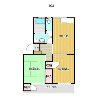 ハイツ水野【4階】の間取り