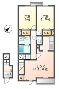 シャトレ城南 I【2階】の間取り