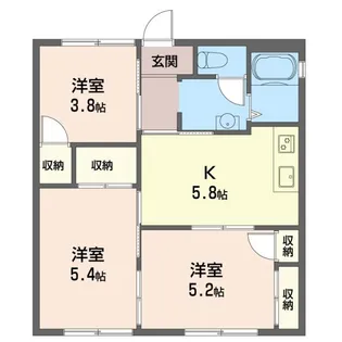 コゥジィ―コ―ト【1階】の間取り