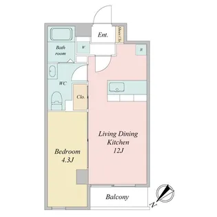 JMFレジデンス新横浜【10階】の間取り