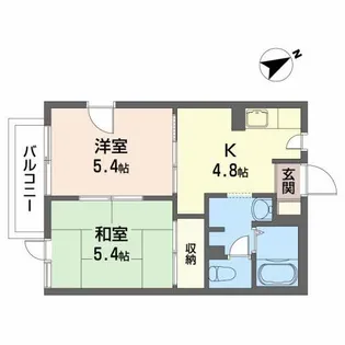 シーサイドハイツ藤の川【1階】の間取り