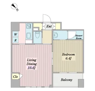 CAMEL築地I【6階】の間取り