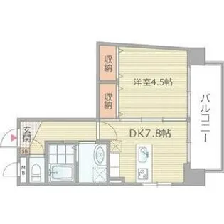 オルフェア上本町VII番館【3階】の間取り