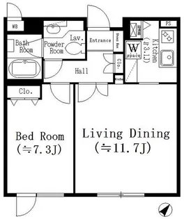参宮橋マンション【1階】の間取り