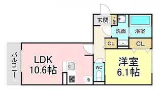 福岡県北九州市八幡西区大膳1【アパート】の間取り