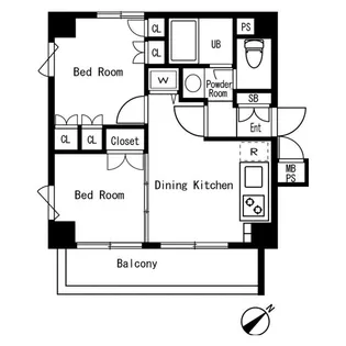 ジェイパーク元住吉【1階】の間取り