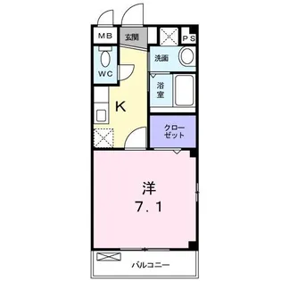 1Kの間取り画像