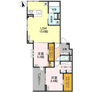 Lugar宿郷【2階】の間取り