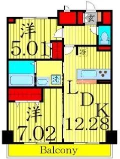 東京都足立区六町1【マンション】の間取り
