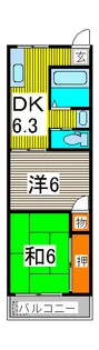 芝ハイツ峰【3階】の間取り