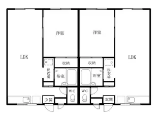 KコーポR-1【2階】の間取り