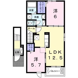 三重県四日市市楠町北五味塚【アパート】の間取り