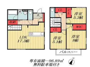 千葉県市川市大野町2【一戸建】の間取り