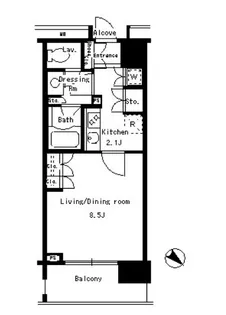 東京都中央区日本橋蛎殻町1【マンション】の間取り
