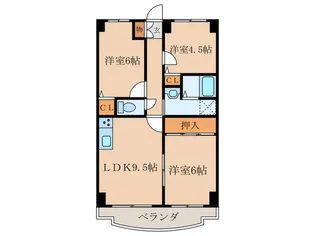 東洋レジデンス鷹の巣【4階】の間取り