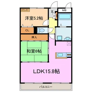 フォレストワン【3階】の間取り