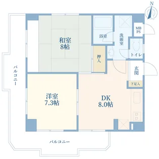 マノーホワイト【2階】の間取り