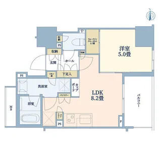 パークホームズ浅草橋【8階】の間取り