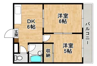 大阪府大阪市阿倍野区阪南町4【マンション】の間取り