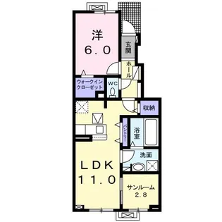 セレジェイラB【1階】の間取り
