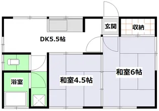 江波南アパート【1階】の間取り