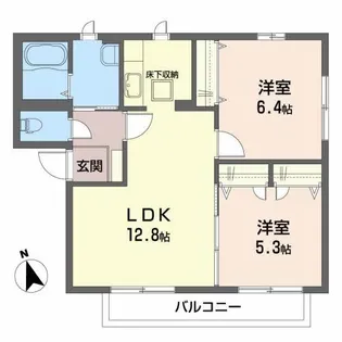 ドエル桜公園【1階】の間取り
