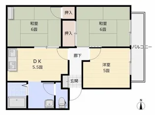 グランヒル中村【2階】の間取り