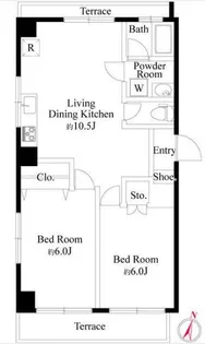 アーバンレジデンス八千代台【1階】の間取り