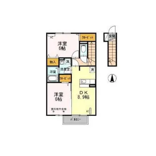 ロイヤルビレッジC【2階】の間取り