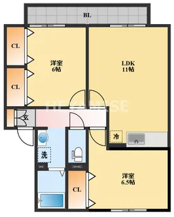 サンライズ豊A棟【1階】の間取り
