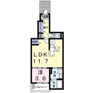 ベル・コリーヌII【1階】の間取り