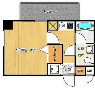 ピュアドームリージェント薬院【7階】の間取り