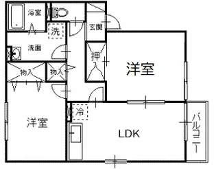 セジュールKARUNI A【2階】の間取り