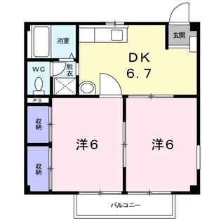 メゾンベルセラン B棟【1階】の間取り