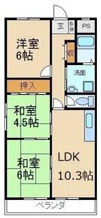 香里ケ丘II番館【1階】の間取り