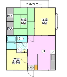 エステートヴェルデII【2階】の間取り