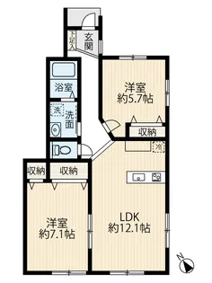 ヴィレッタ国見【1階】の間取り