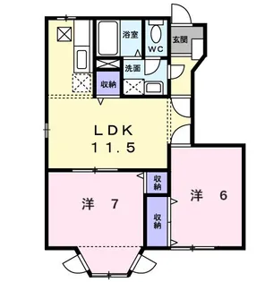 エスペランスII【1階】の間取り
