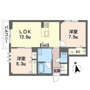 シャーメゾンMII(ShaMaison MII)【1階】の間取り