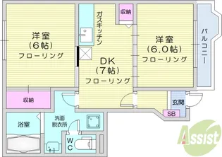 クレストール名取ヶ丘【1階】の間取り