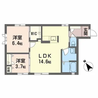 ボナール ニイミ【1階】の間取り