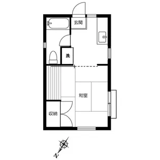 フジハイツ17号館【1階】の間取り