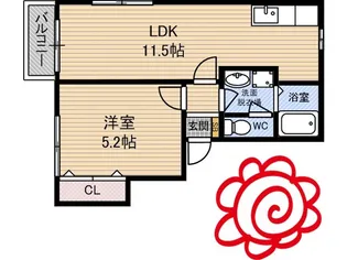 第2テラダハイツ【1階】の間取り