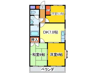 ラ・パレス南流山【1階】の間取り