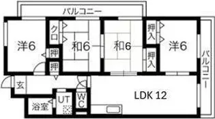 Belong枚方東2番館【1階】の間取り