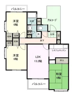 日進レジデンス【3階】の間取り