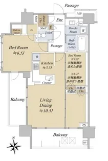 アクシルコート早稲田【12階】の間取り
