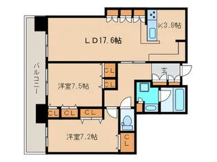 リガーレ日本橋人形町【14階】の間取り